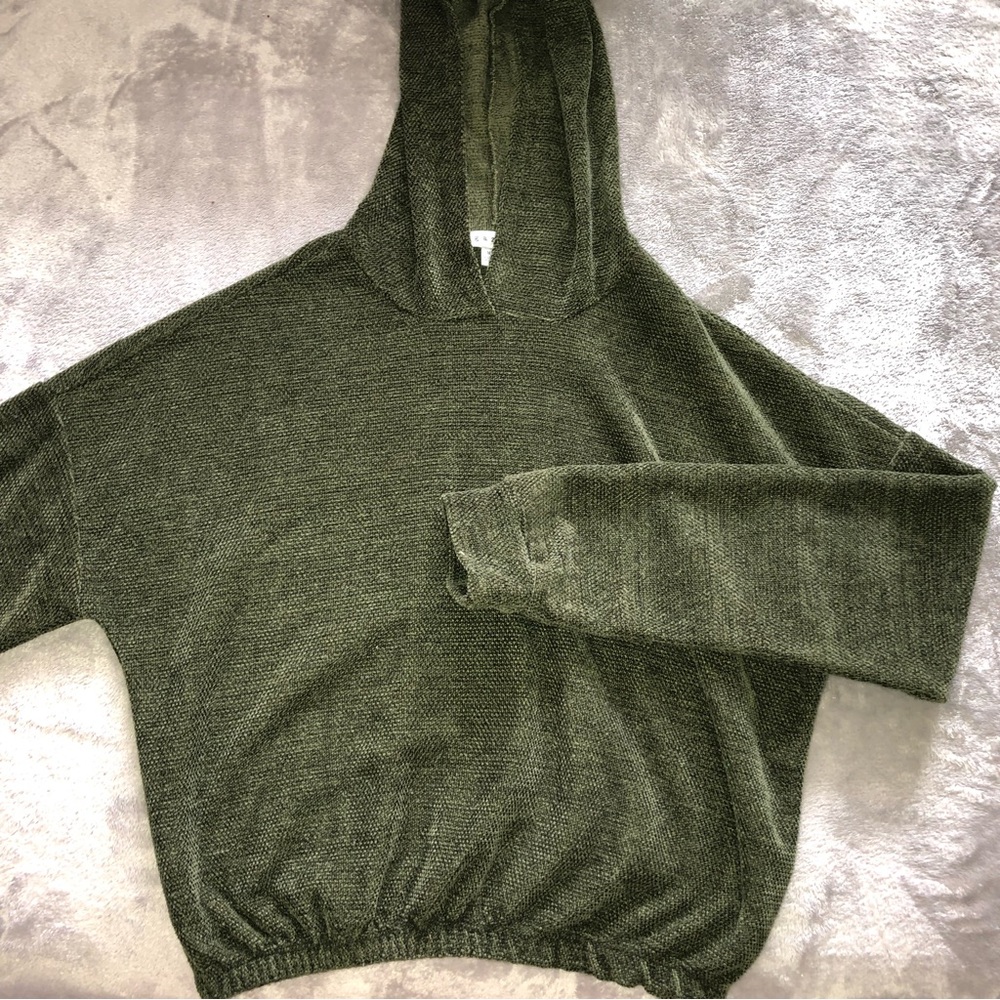 Gaze dark green soft hoodie